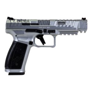 Canik SFx Rival-S 9mm Pistol 5″ 18rd w/ Optic, Chrome – HG7607C-N
